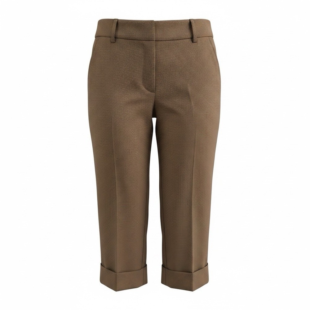 Zinc - Cuffed Shorts - Women/Junior Size 7 Brown/Tan Pinstripe Dressy 31x15 NWT